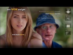 Oldman is lured and fucked by horny and young blonde